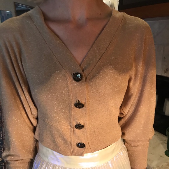 JUS D’ Orange CROPPED SHRUG SWEATER XS/S - Picture 13 of 16